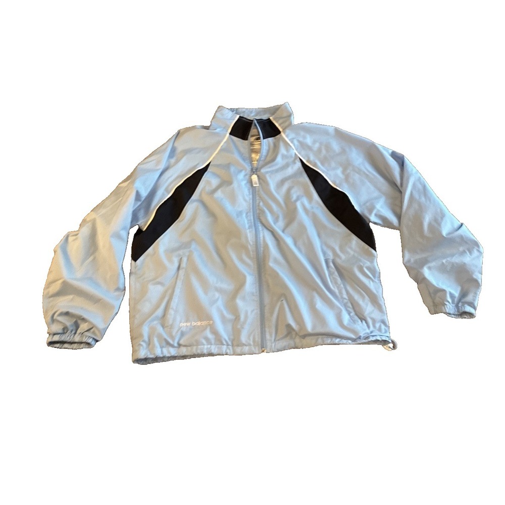 VTG New Balance Men's Jacket XL Baby Blue Windbreaker Retro Color Block Y2K